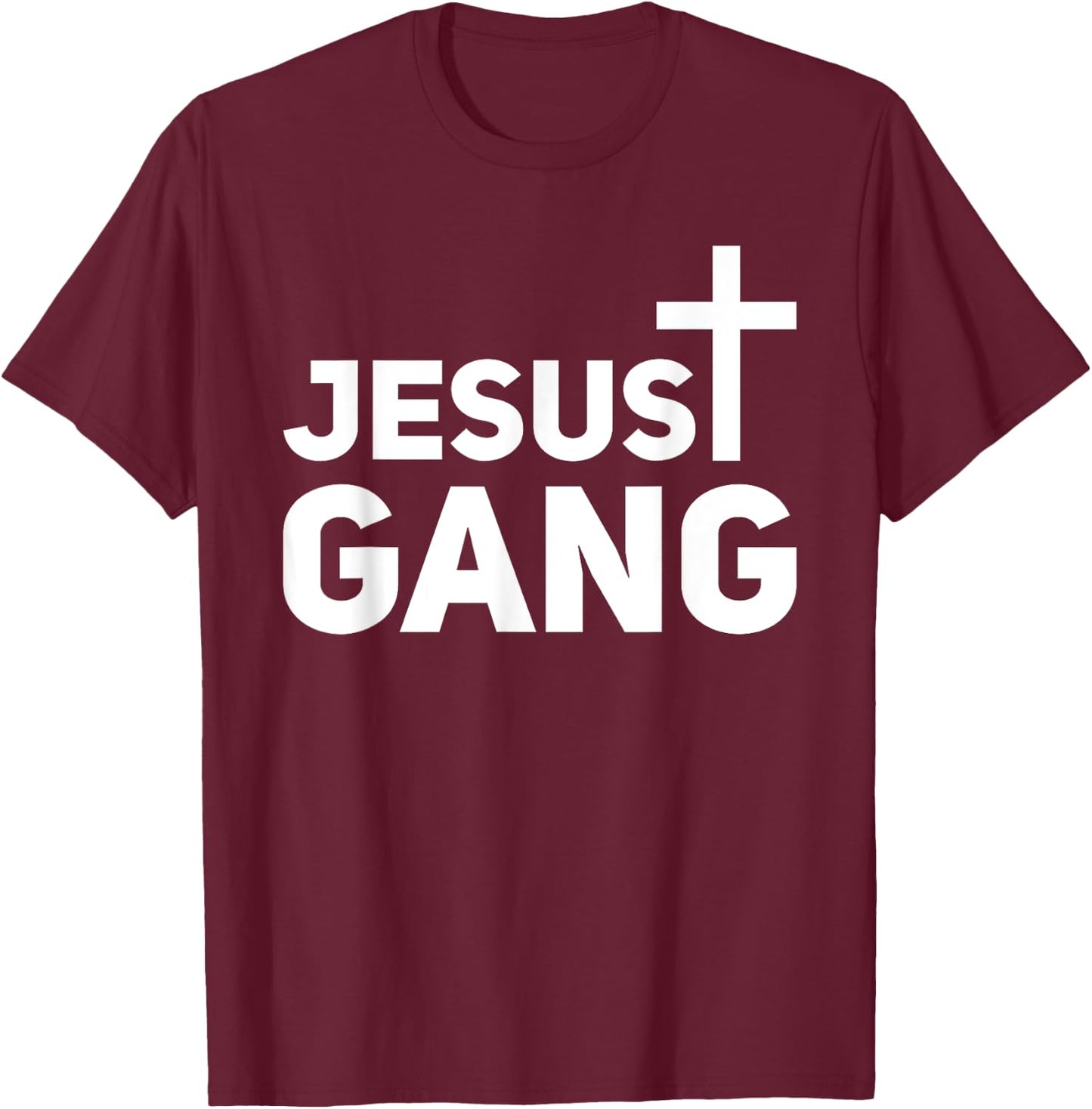 Jesus gang Religion Bible T-Shirt - T-Shirt | Maroon