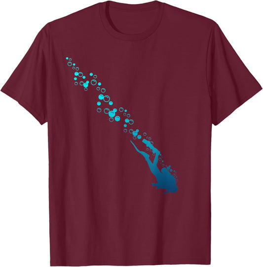 Scuba Diving Diver T-Shirt - T-Shirt | Maroon
