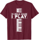 In Jesus Name I Play Piano, Vintage Christian Saying T-Shirt - T-Shirt | Maroon