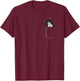 Tuxedo Cat Pocket Cat Lady Gift Cat Mom Tuxedo Cat T-Shirt - T-Shirt | Maroon