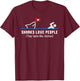 Sharks Love People They Taste Like Chicken Funny Shark T-Shirt - T-Shirt | Maroon