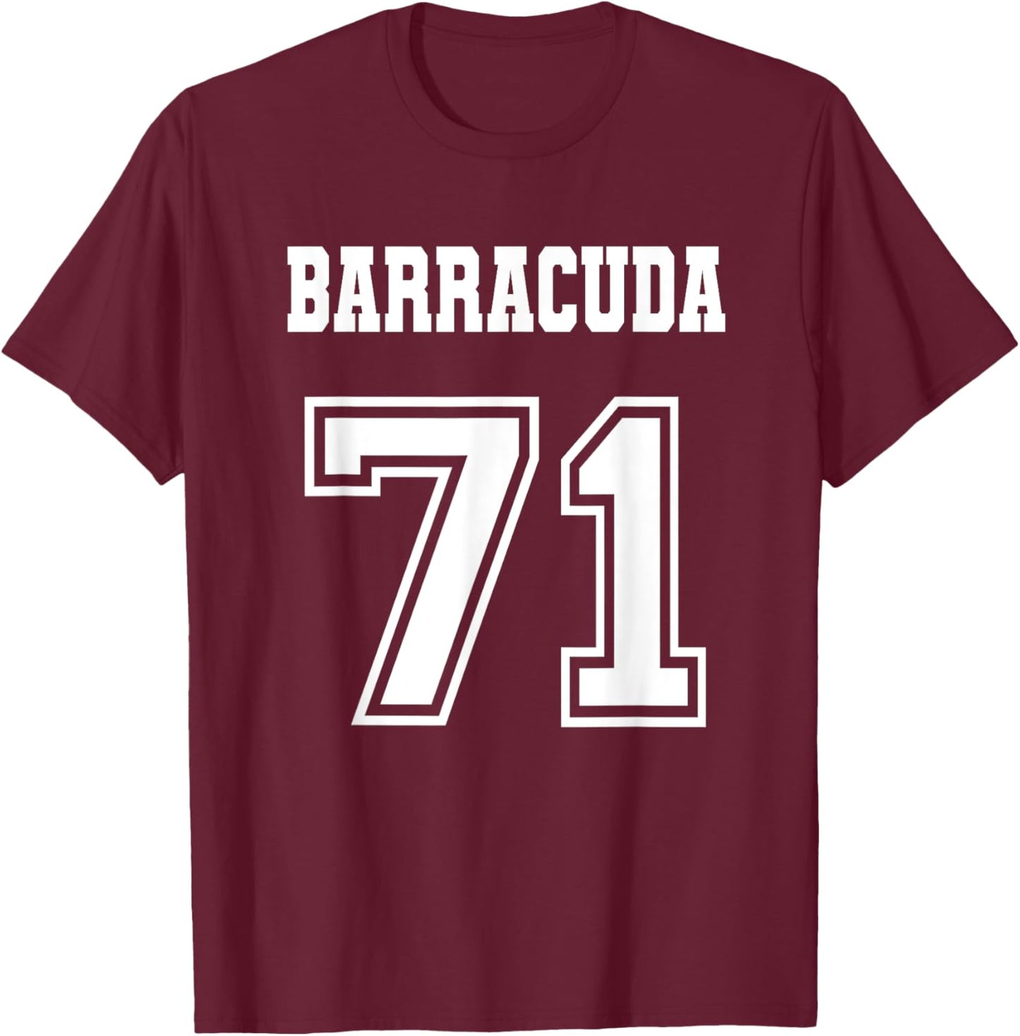 Jersey Style Barracuda 71 1971 Old School Muscle Car Fishing T-Shirt - T-Shirt | Maroon