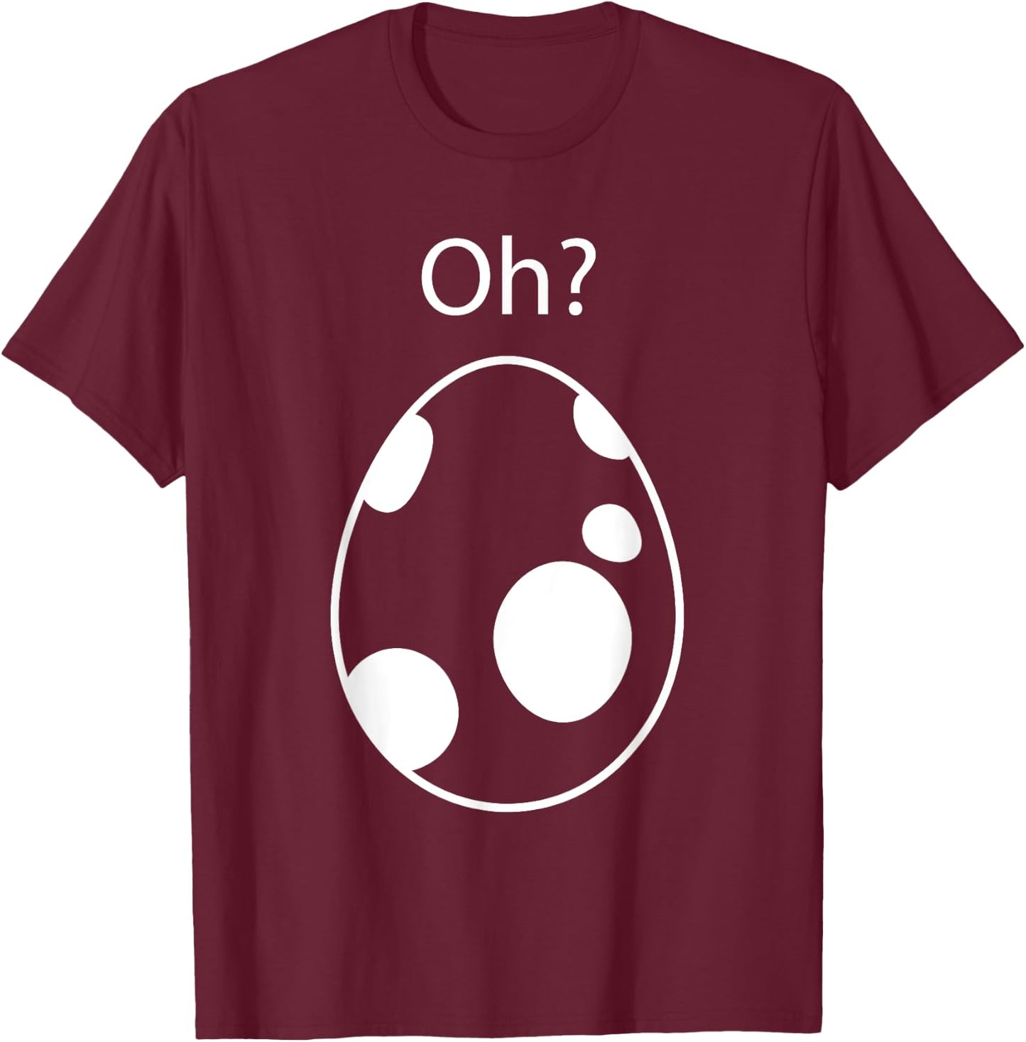 Hatching Egg Oh? Gamer T-Shirt - T-Shirt | Maroon