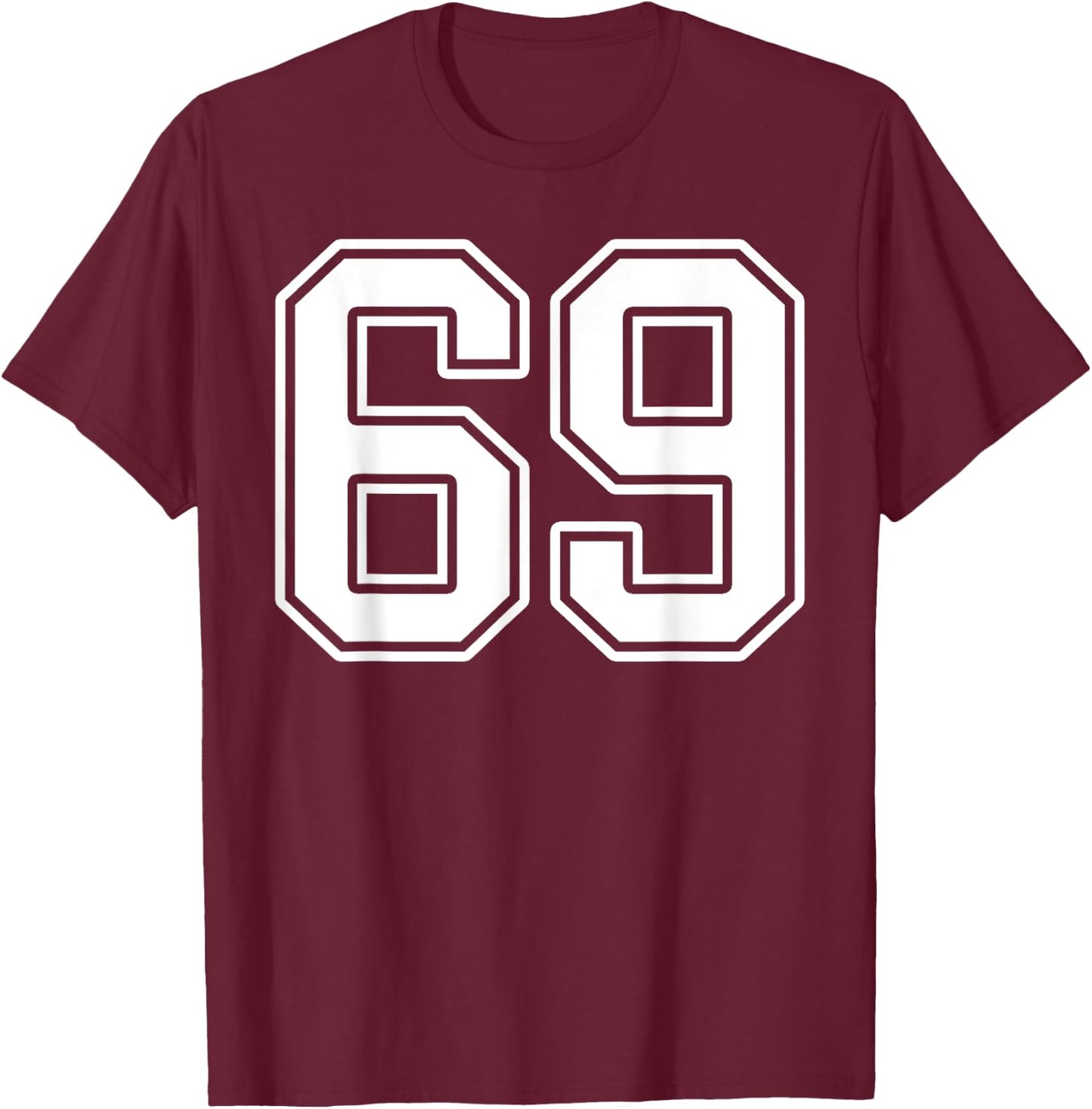 Number 69 Fan Player Jersey Style #69 Men Women Kids T-Shirt - T-Shirt | Maroon