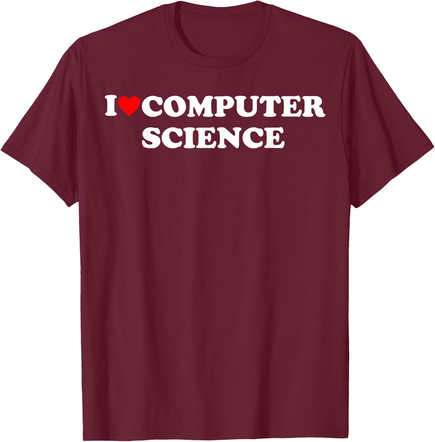I heart computer science I love computer science programmer T-Shirt - T-Shirt | Maroon