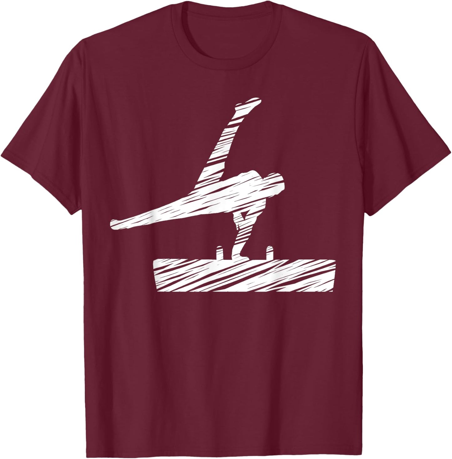 Motif gymnastics gymnast gymnastics fan vintage T-Shirt - T-Shirt | Maroon