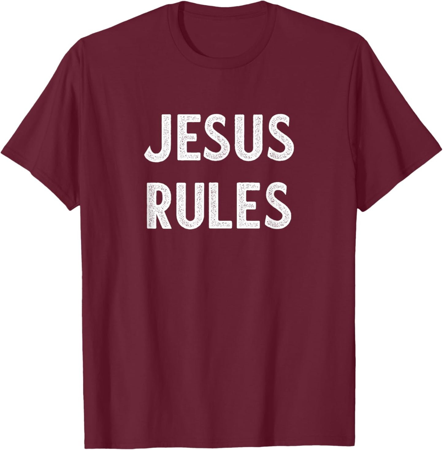 Jesus Rules - Vintage Style T-Shirt - T-Shirt | Maroon