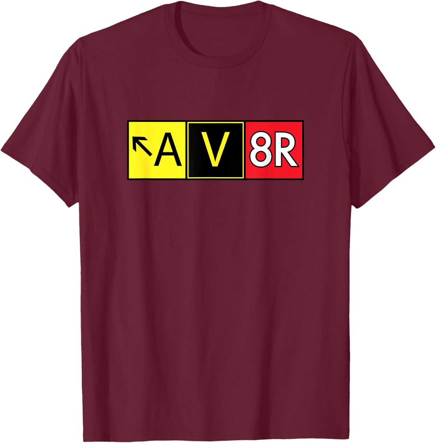 Pilot AV8R Taxiway Sign T-Shirt - T-Shirt | Maroon