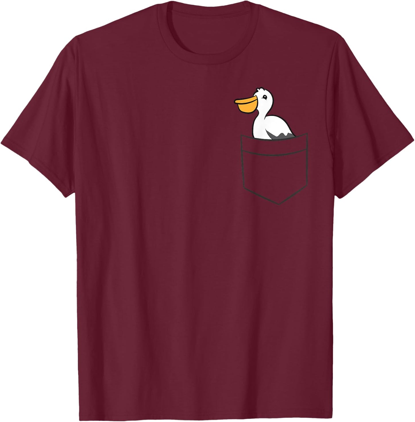 Pelican In The Pocket Love Pelicans T-Shirt - T-Shirt | Maroon