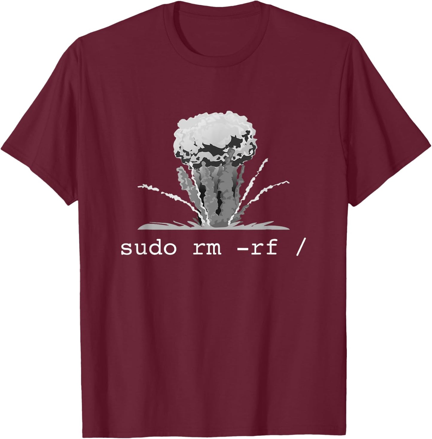 Linux - Funny Linux Gift Command Sudo RM RF Women T-Shirt - T-Shirt | Maroon