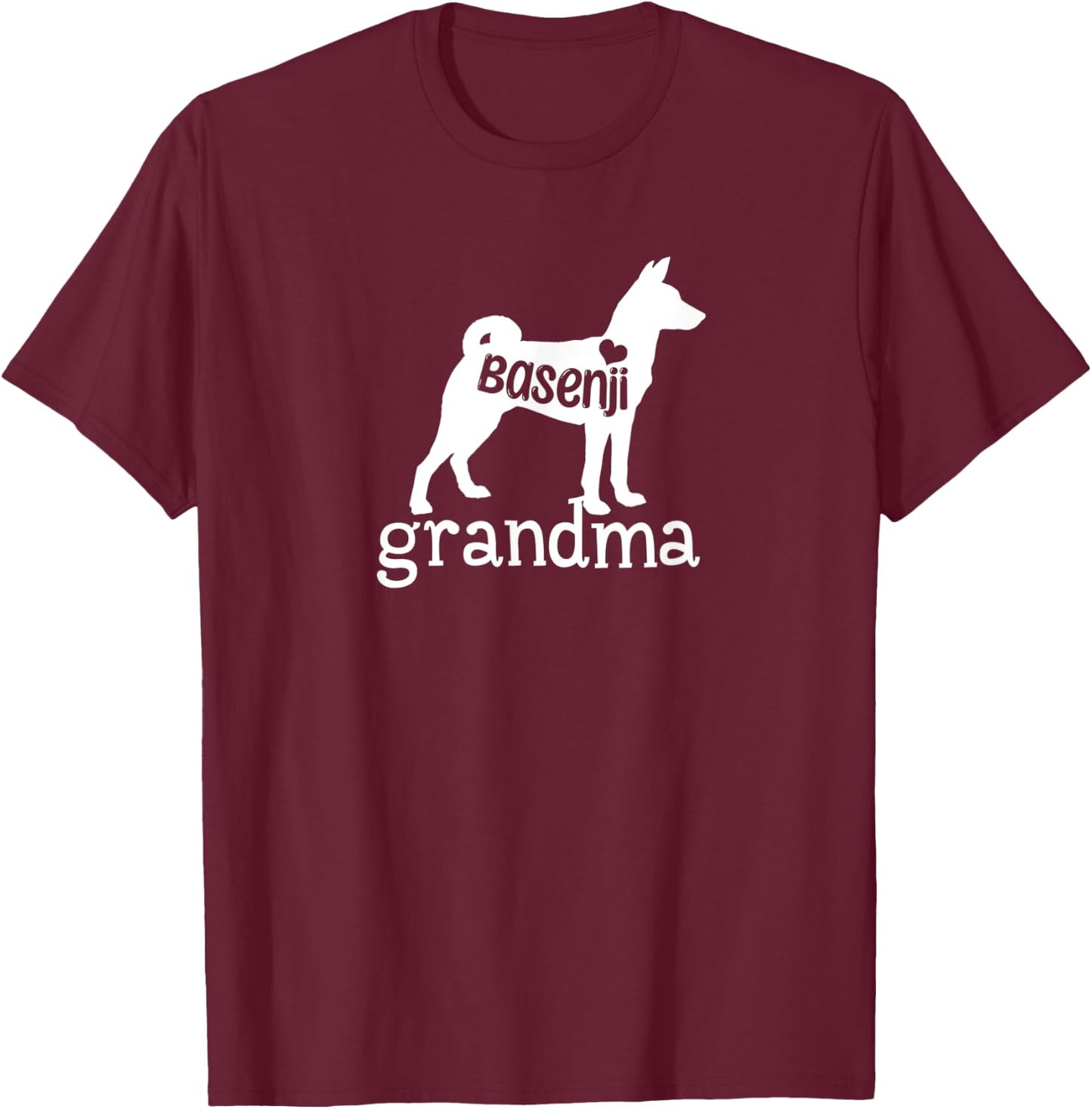 Basenji Dog Grandma Lover Gifts Cute Dog Mom Owner T-Shirt - T-Shirt | Maroon