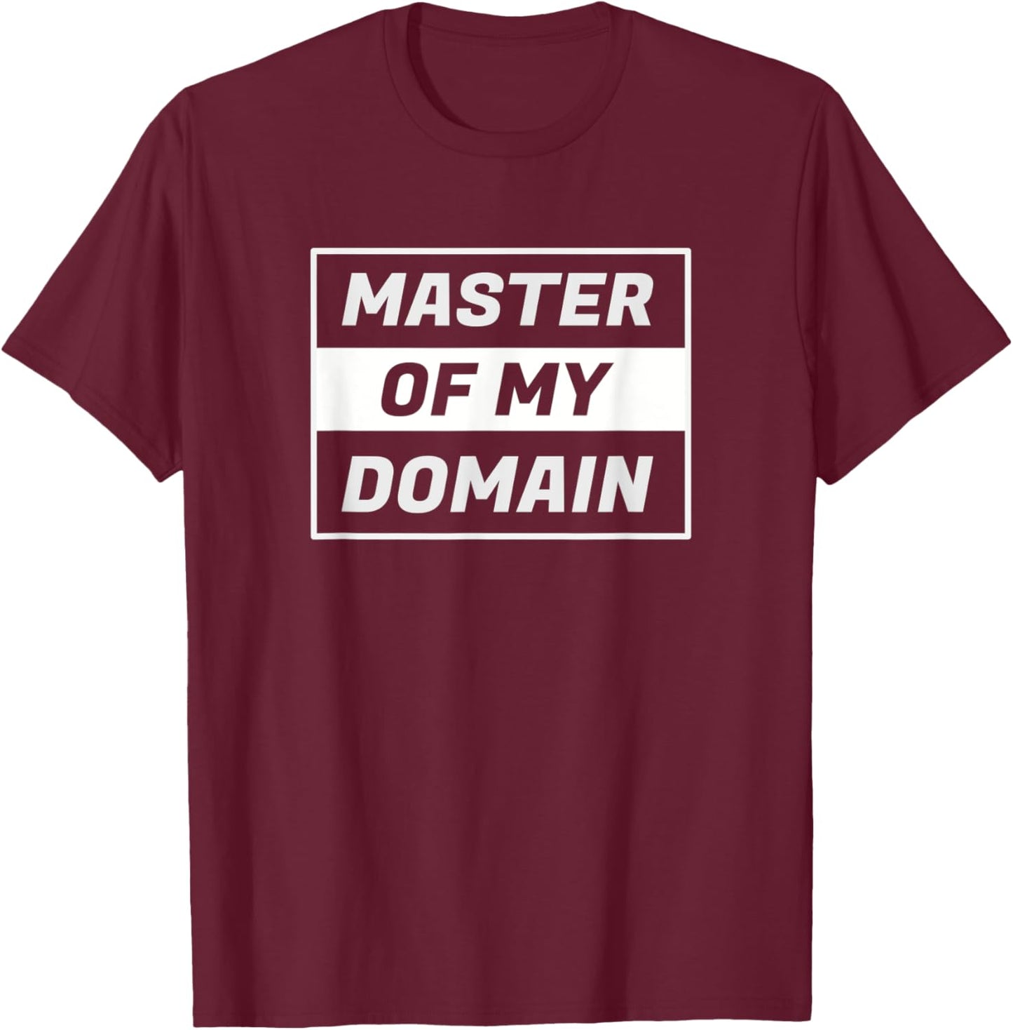 Master of My Domain Vintage Retro Funny TV Line T-Shirt - T-Shirt | Maroon