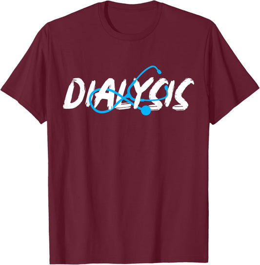 Dialysis Nephrology Technician Nurse Gifts Women's Black Modern T-Shirt - T-Shirt | Maroon