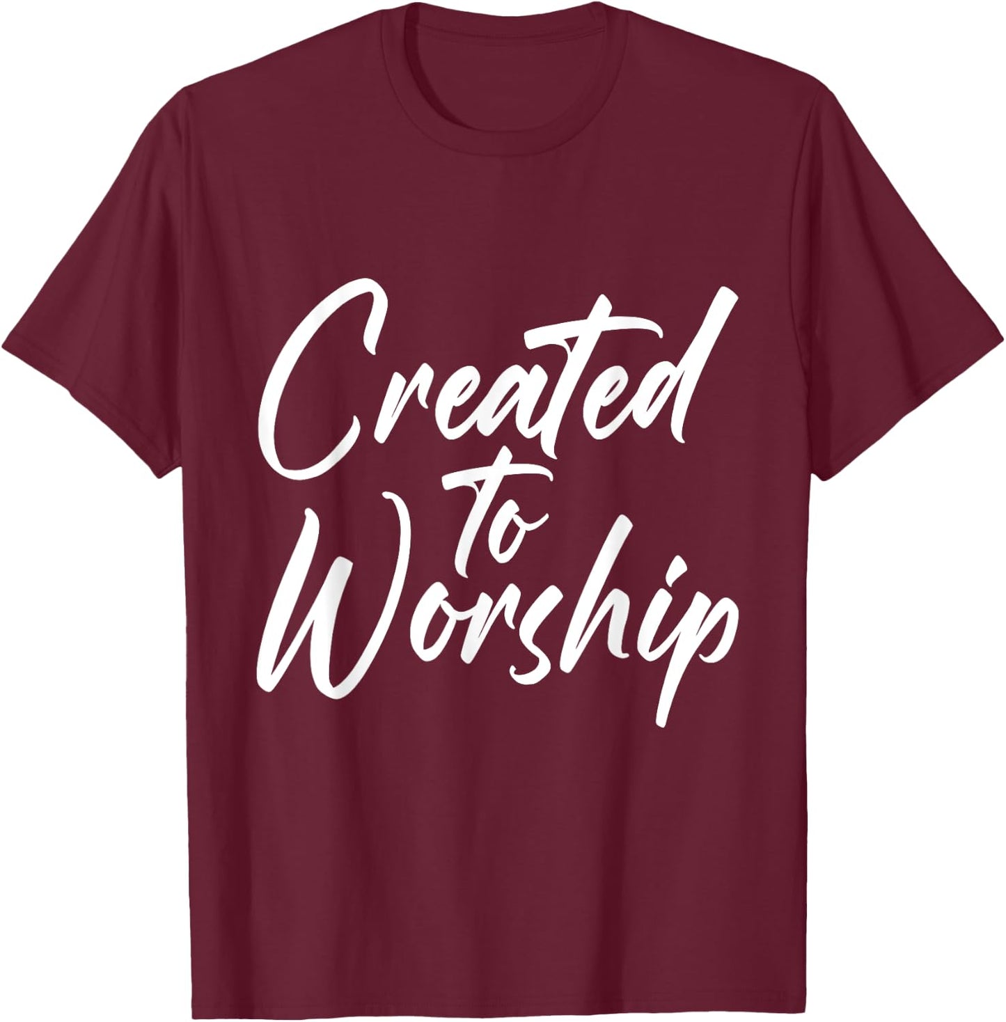 Created To Worship Shirt Worship Shirts kids religious T-Shirt - T-Shirt | Maroon