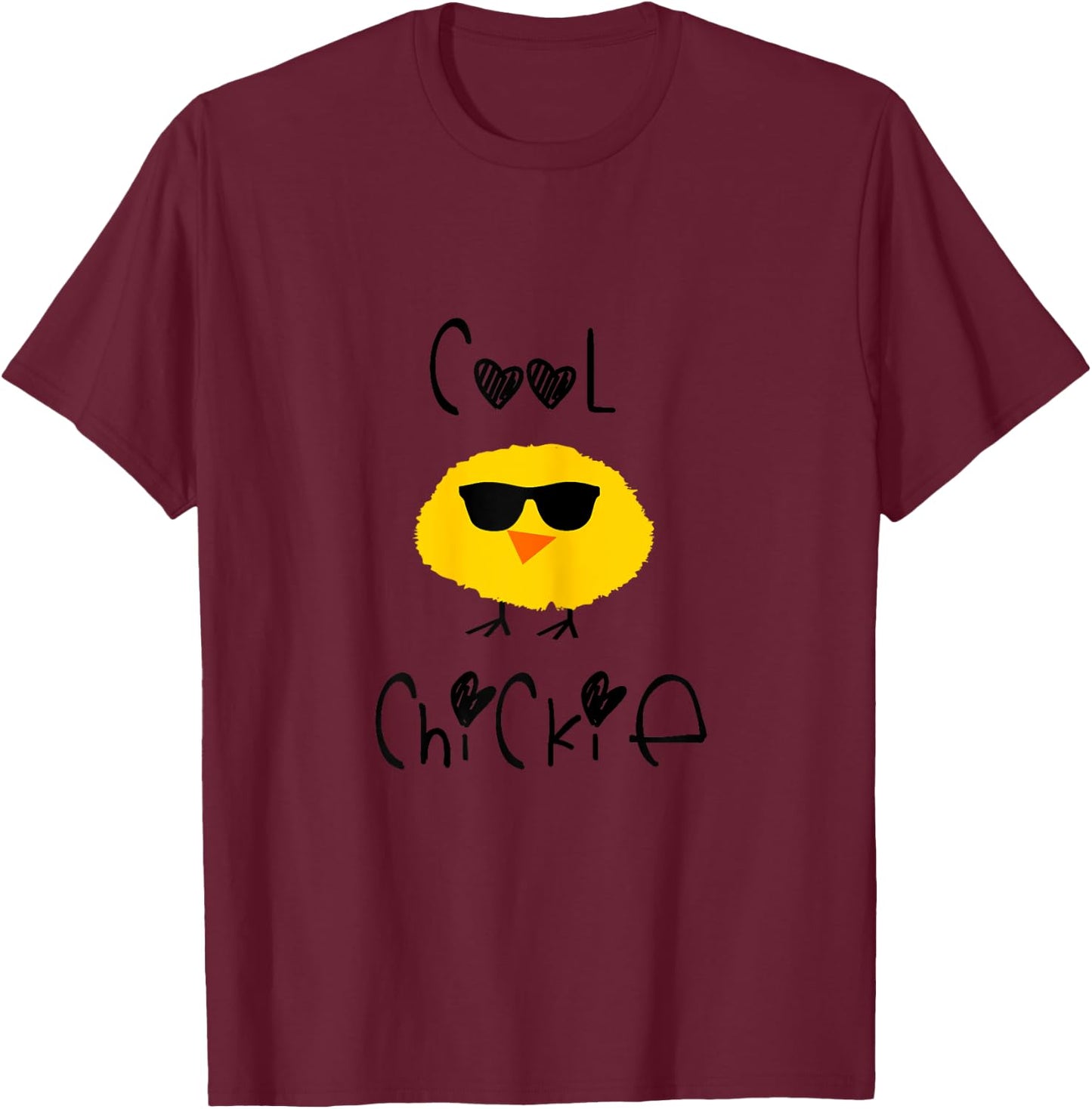 Cool Chickie Girl's Easter T-Shirt - T-Shirt | Maroon