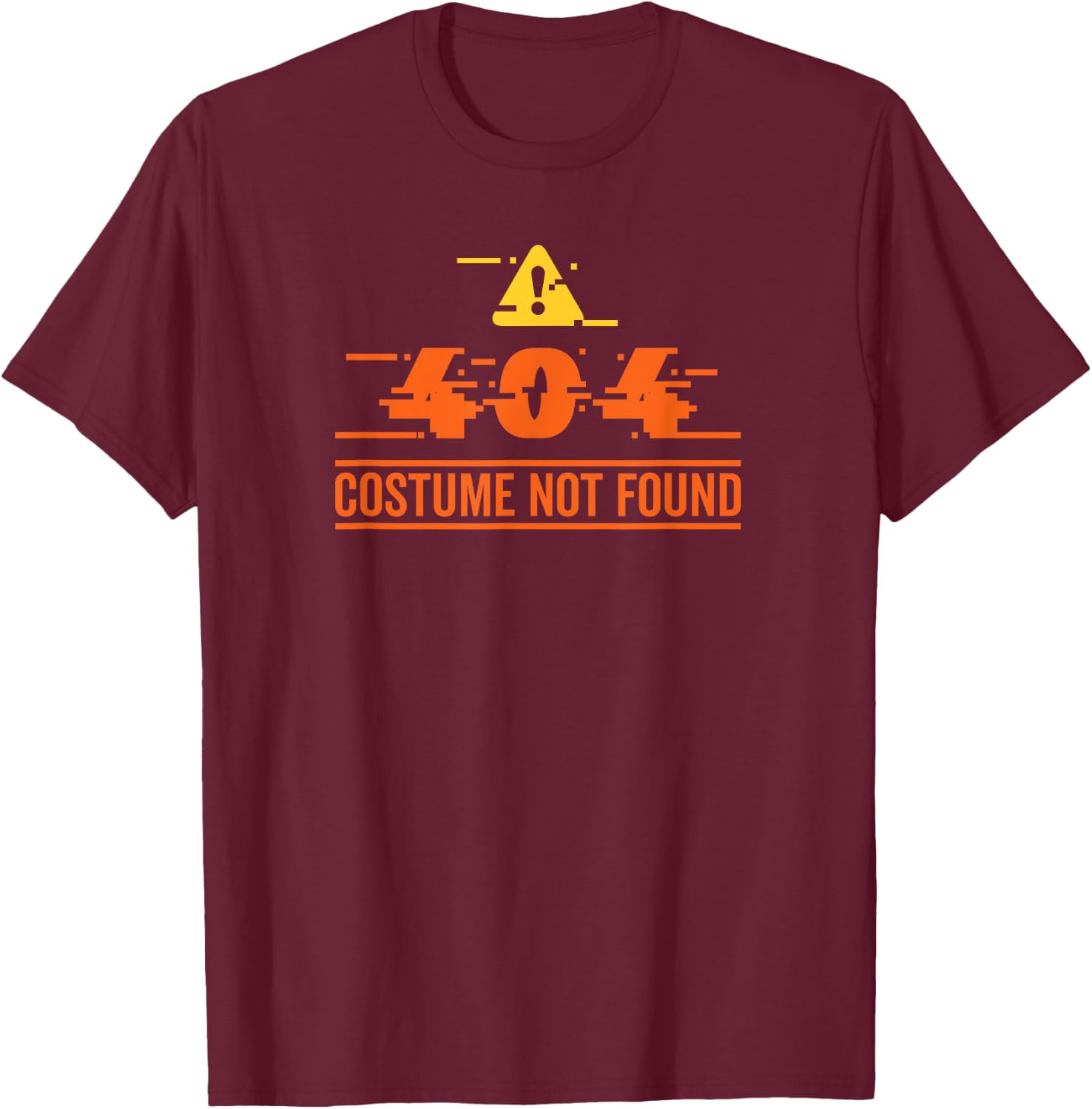 404 Costume Not Found Funny Computer Technology IT Halloween T-Shirt - T-Shirt | Maroon