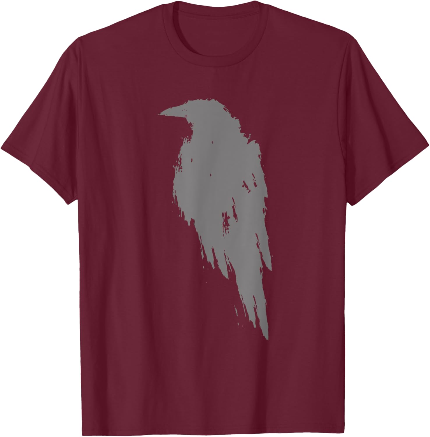 Beautiful Black Crow Raven Bird Watch. Birds Silhouette T-Shirt - T-Shirt | Maroon