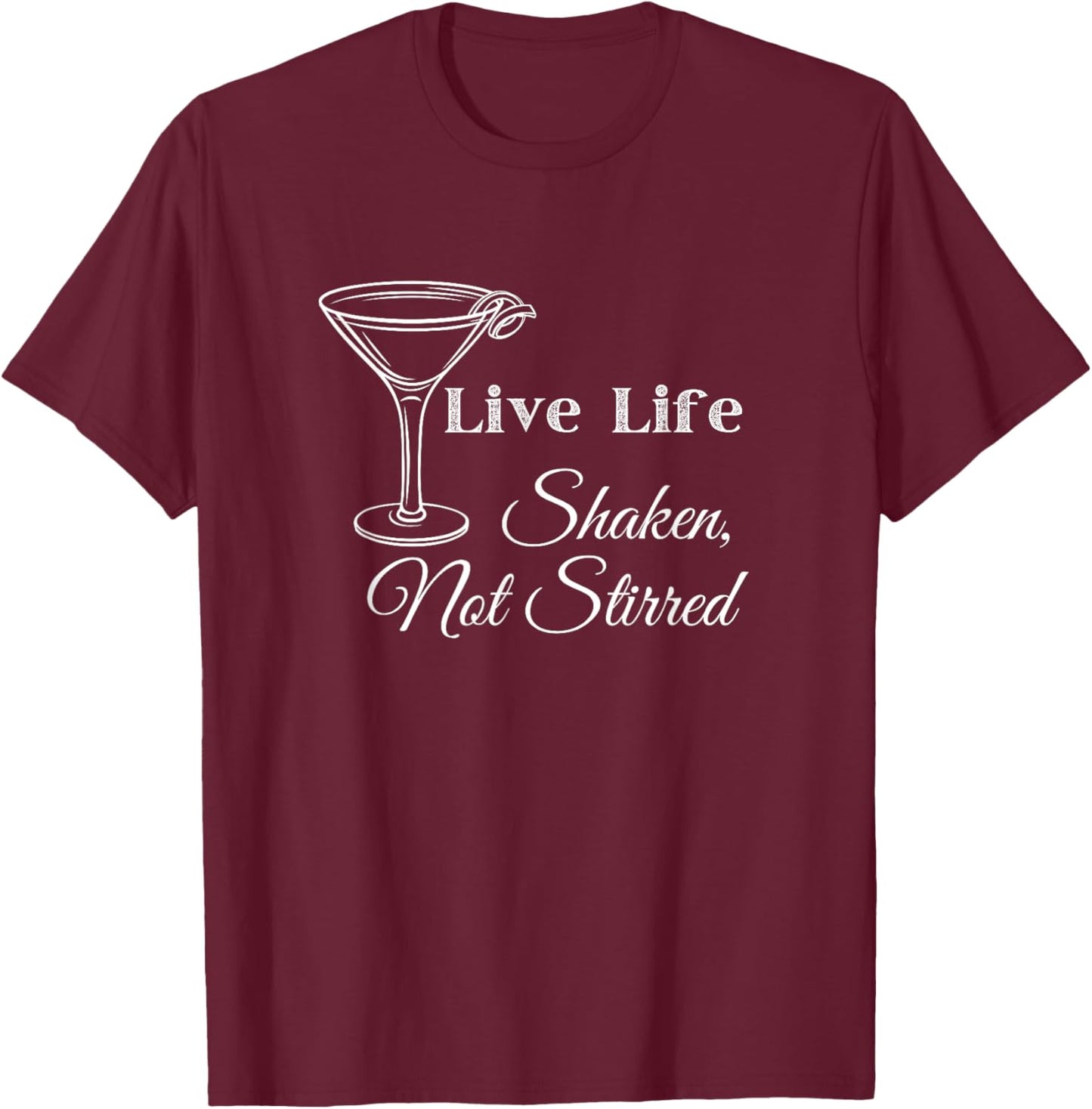 Live Life Shaken, Not Stirred RIP Sean Connery T-Shirt - T-Shirt | Maroon
