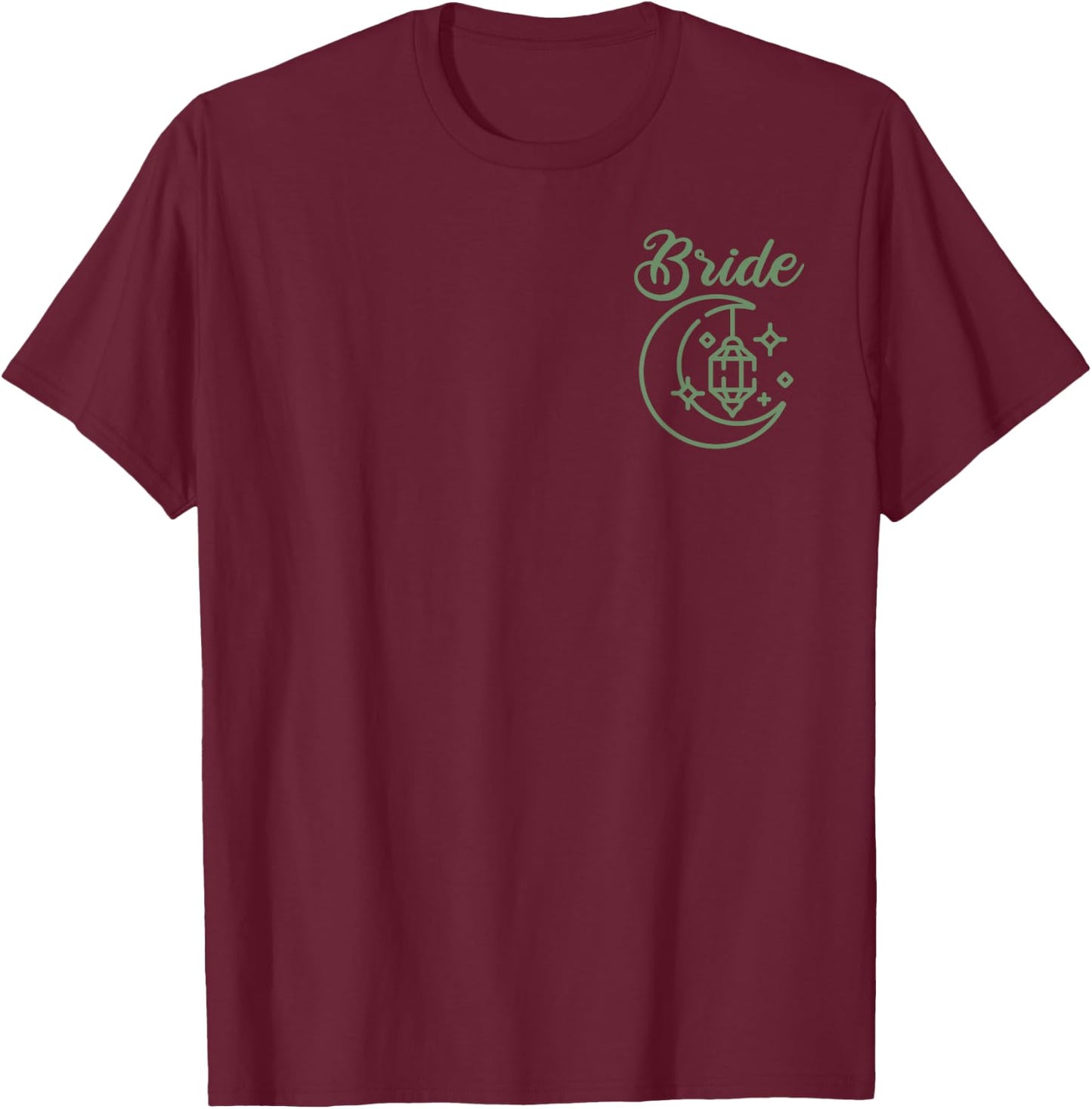 Bride Moon Celestial Witchy Boho Themed T-Shirt - T-Shirt | Maroon
