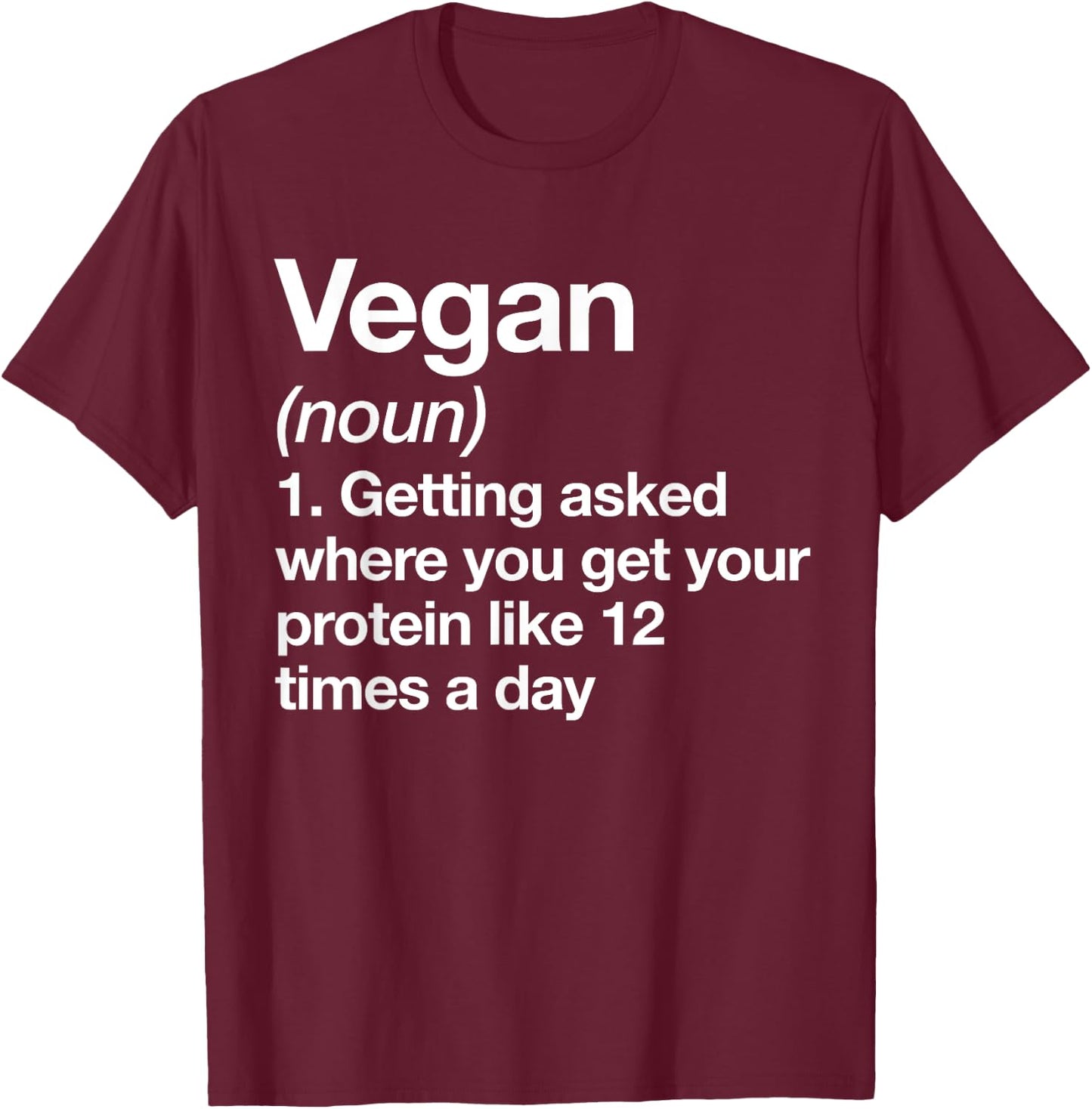 Vegan Definition Funny Sports Workout Gym T-Shirt - T-Shirt | Maroon