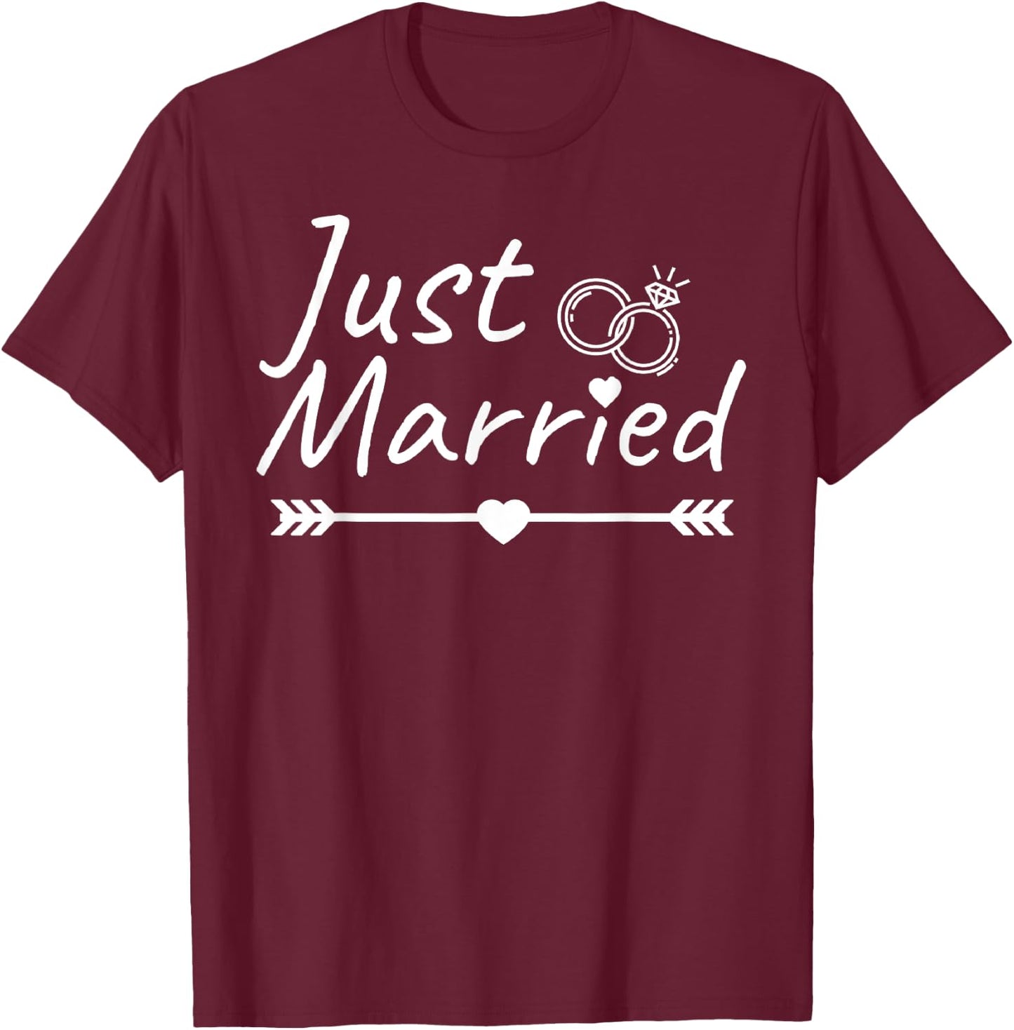 Couple Just Married Couple Weeding women T-Shirt - T-Shirt | Maroon
