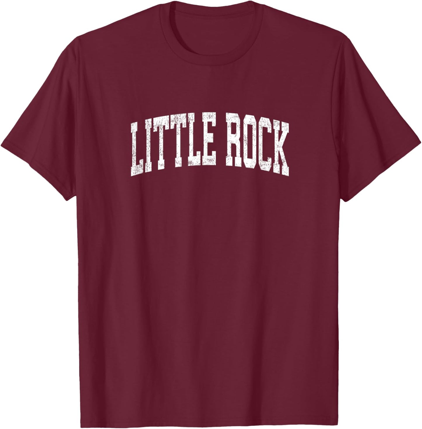Little Rock Arkansas AR Vintage Athletic Sports Design T-Shirt - T-Shirt | Maroon