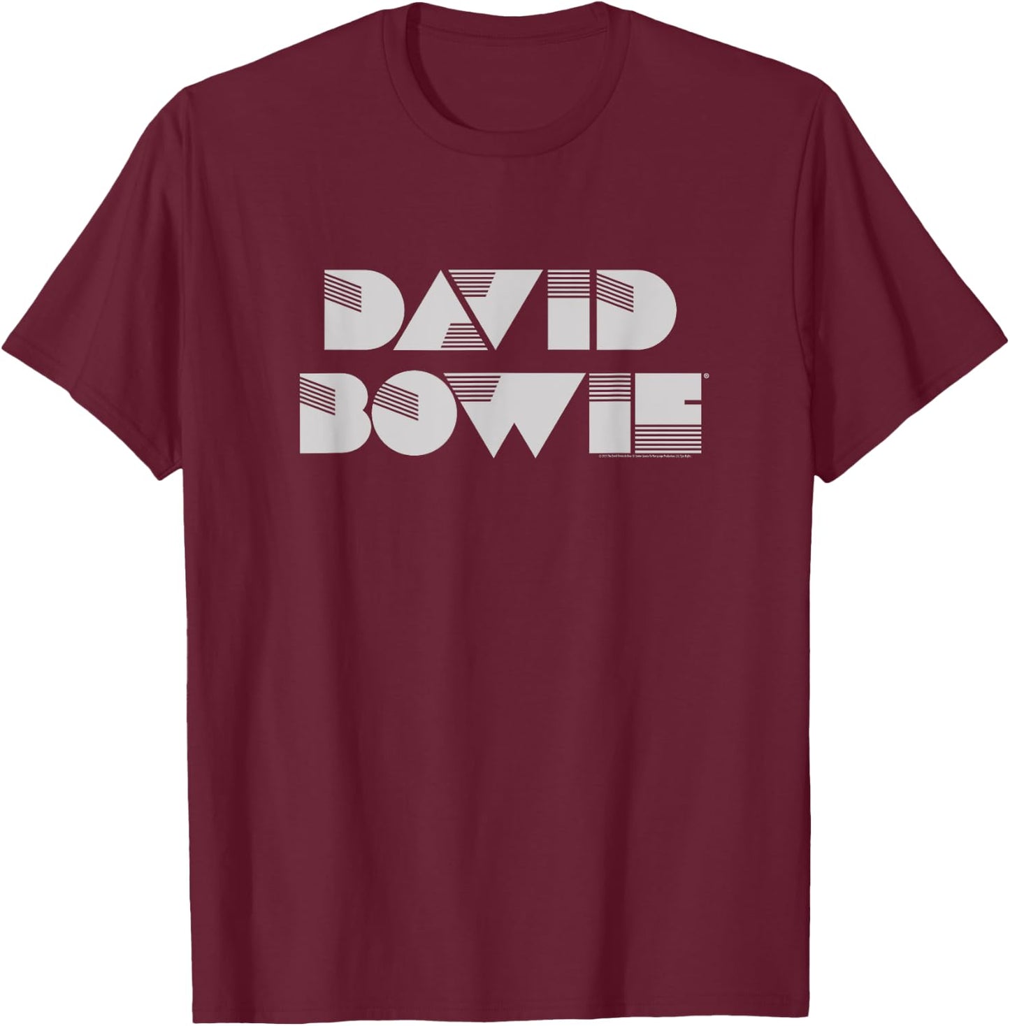 David Bowie - Geometric Logo T-Shirt - T-Shirt | Maroon