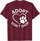 Ho-Bo Care Boxer Rescue - Adopt Don't Shop T-Shirt - T-Shirt | Maroon