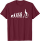 Funny Penny Farthing Bike Evolution Design Retro Cyclist T-Shirt - T-Shirt | Maroon