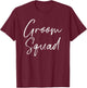 Junggesellenabschied Geschenke Groom Squad Stag Party JGA - Men's Black Modern Casual Bachelor Party - Classic Fit, Short Sleeve, , Small T-Shirt - T-Shirt | Maroon