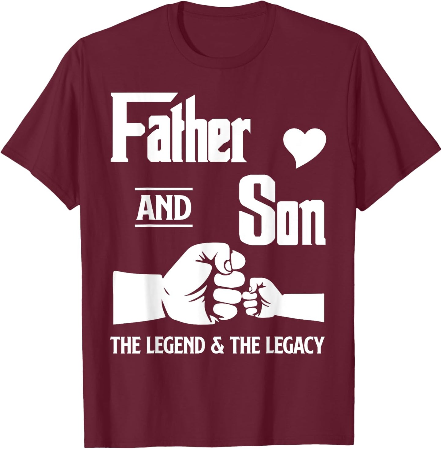Daddy Father Son Matching Quote Design T-Shirt - T-Shirt | Maroon