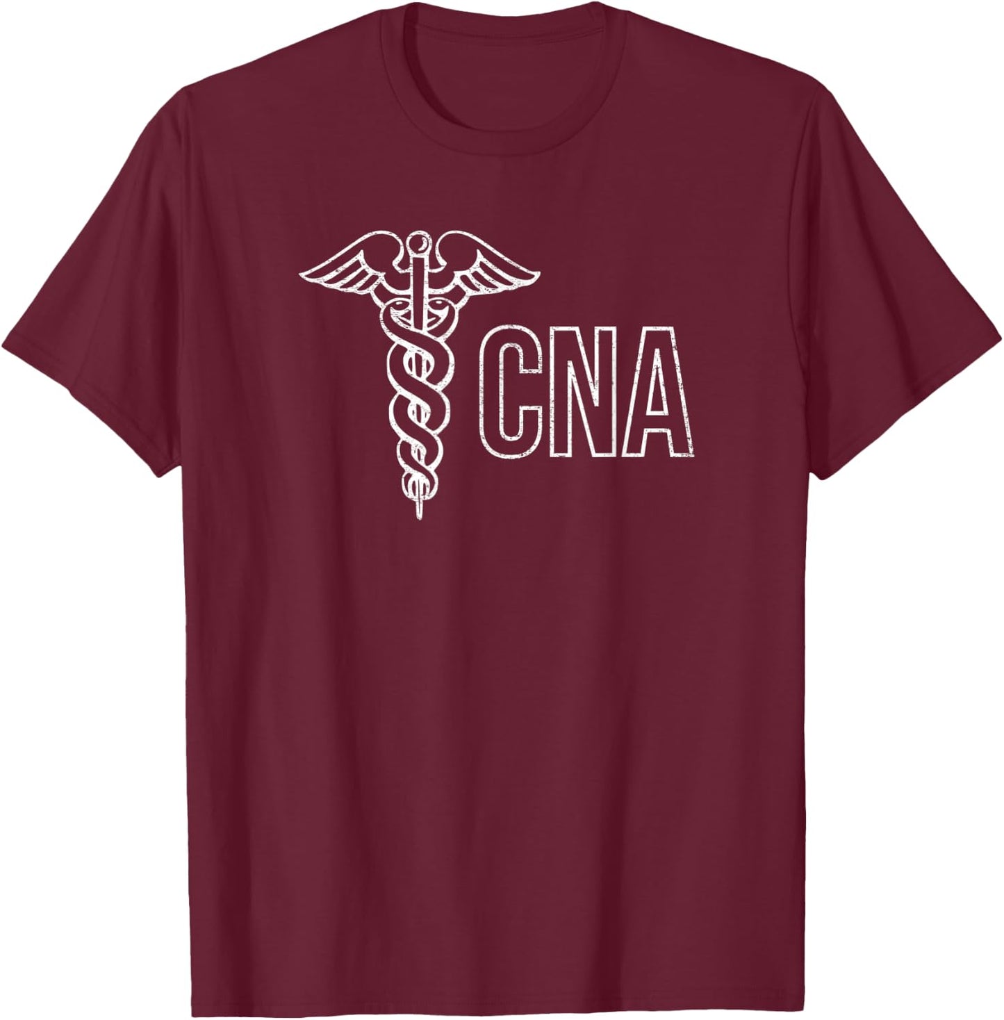 Certified Nursing Assistant Cna Caduceus Health Care Nurse T-Shirt - T-Shirt | Maroon
