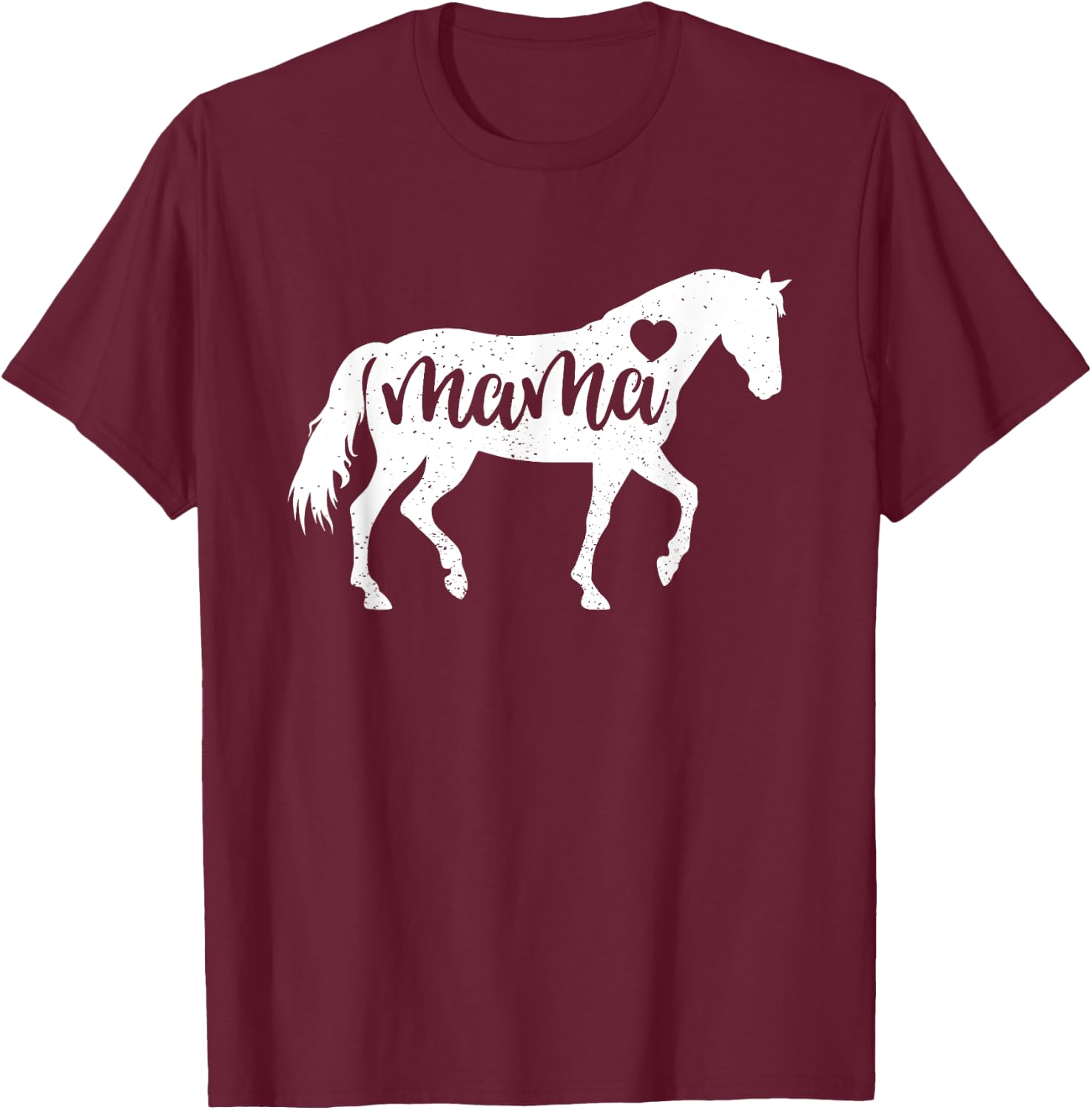 Horse Mama Mothers Day Shirt Mom Lover Gift Cute Women T-Shirt - T-Shirt | Maroon