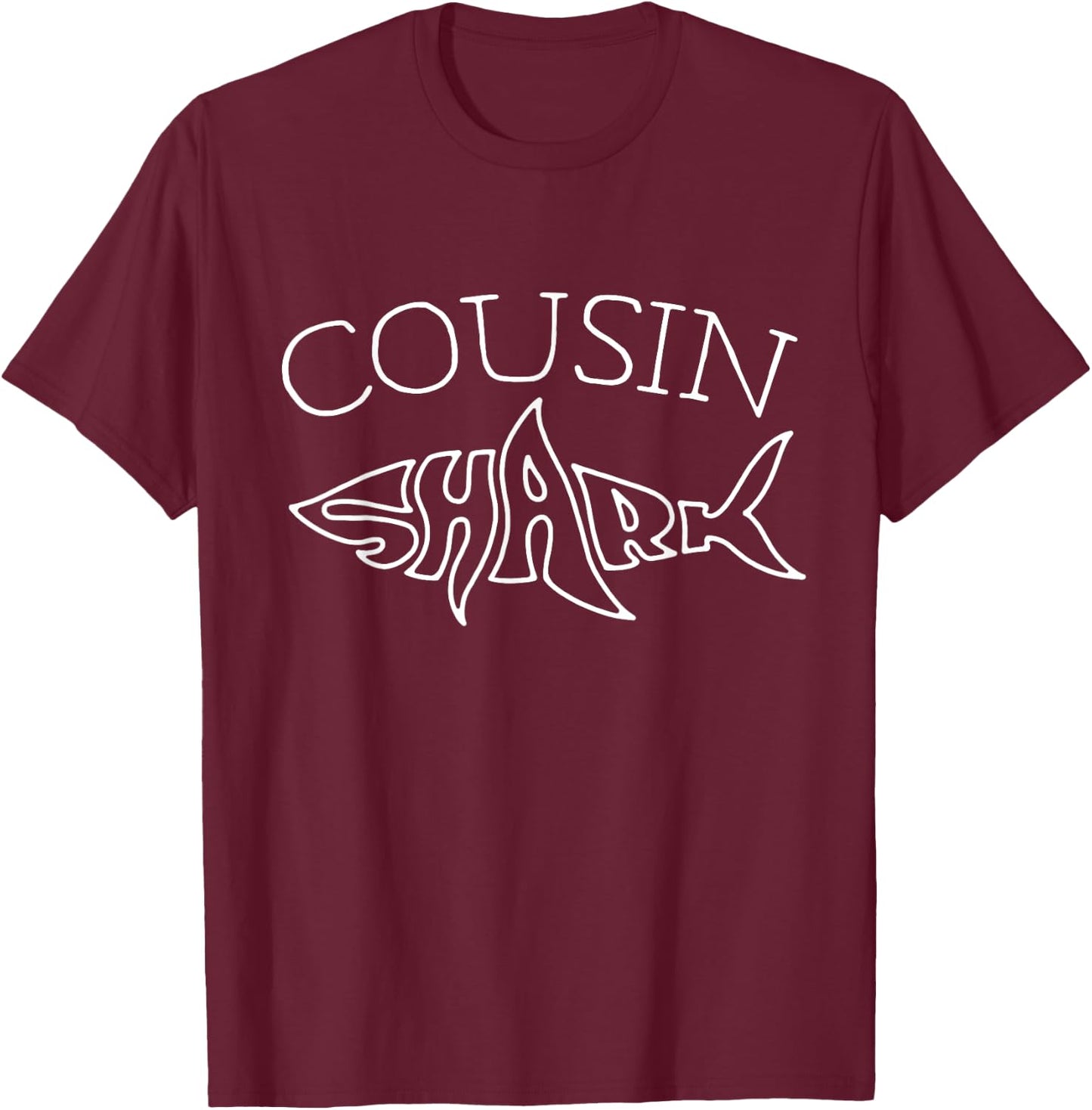 Cousin Birthday Shark Cousins Matching Family Boys Girls T-Shirt - T-Shirt | Maroon