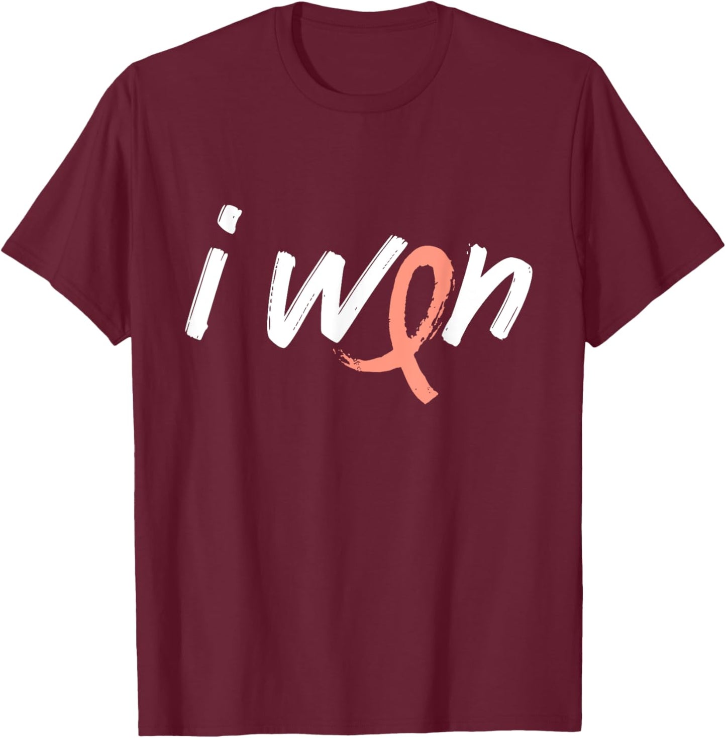 Endometrial Cancer Awareness - I Won Survivor Fighter T-Shirt - T-Shirt | Maroon