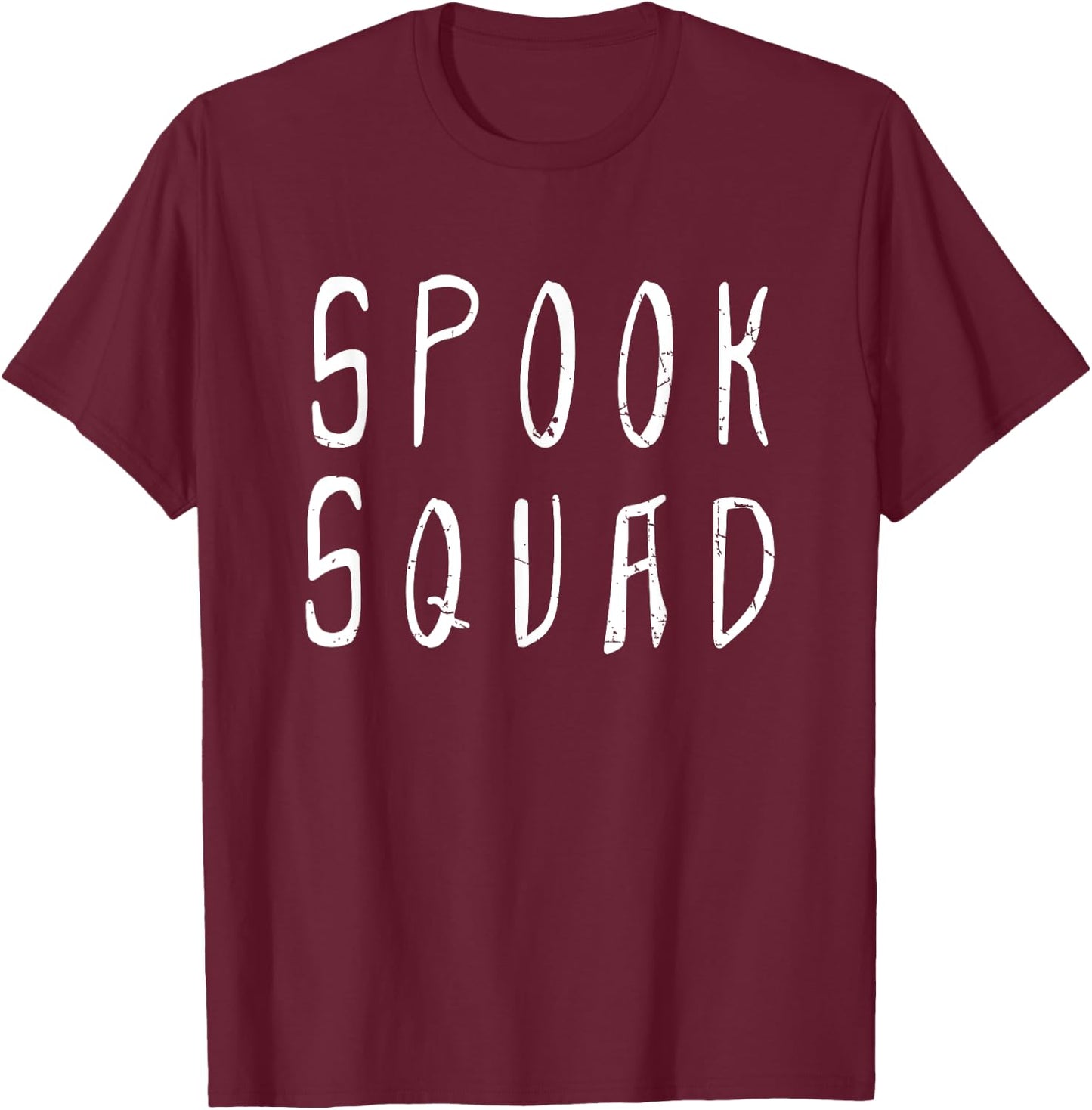Spook Squad - Vintage Halloween Spooking Crew T-Shirt - T-Shirt | Maroon