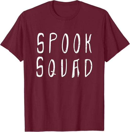 Spook Squad - Vintage Halloween Spooking Crew T-Shirt - T-Shirt | Maroon