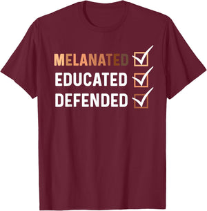 Black PhD Student Thesis Defense Dissertation Melanated PhD T-Shirt - T-Shirt | Maroon