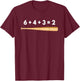 Baseball Math 6 4 3 2 Double Play Funny Baseball Mom, Dad T-Shirt - T-Shirt | Maroon
