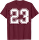 Number 23 Fan Player Jersey Style #23 Men Women Kids T-Shirt - T-Shirt | Maroon