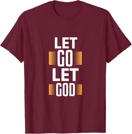 Let Go Let God - Christian God Faith Hope & Jesus - Pillars T-Shirt - T-Shirt | Maroon