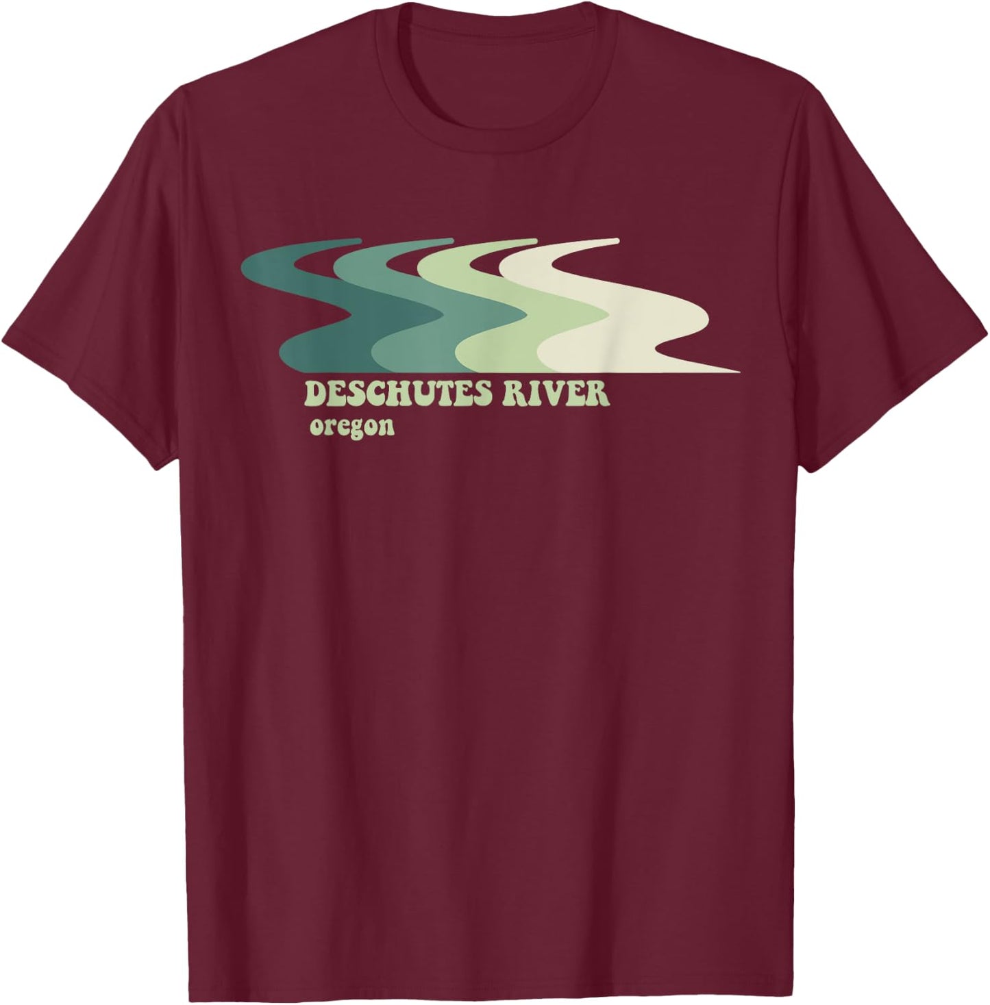 Deschutes River Oregon T-Shirt - T-Shirt | Maroon