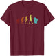 Squirrel Evolution Fox Eastern Gray Japanese Squirrel T-Shirt - T-Shirt | Maroon
