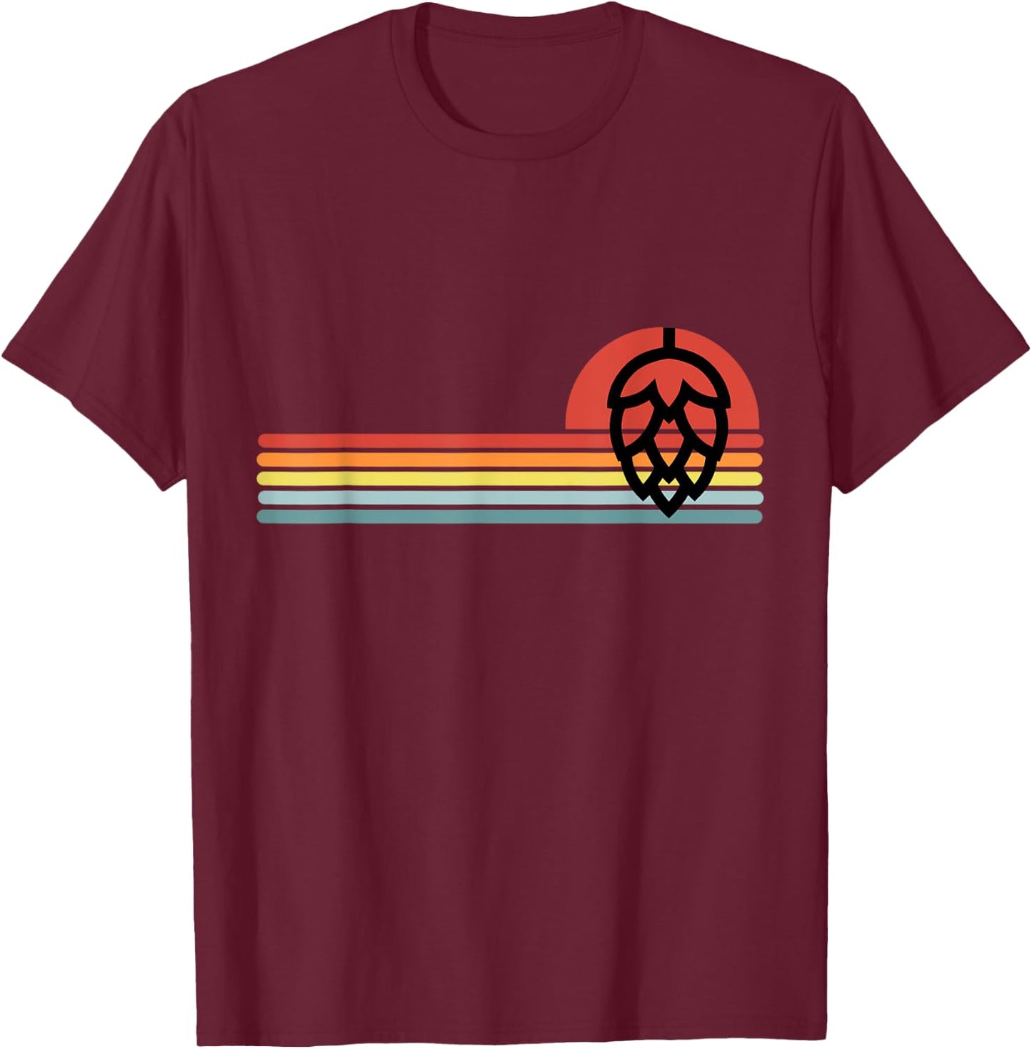 Hops Home Brew Craft Beer Shirts Women Vintage T-Shirt - T-Shirt | Maroon
