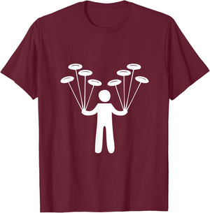 Spinning Plates Circus Performer T-Shirt - T-Shirt | Maroon