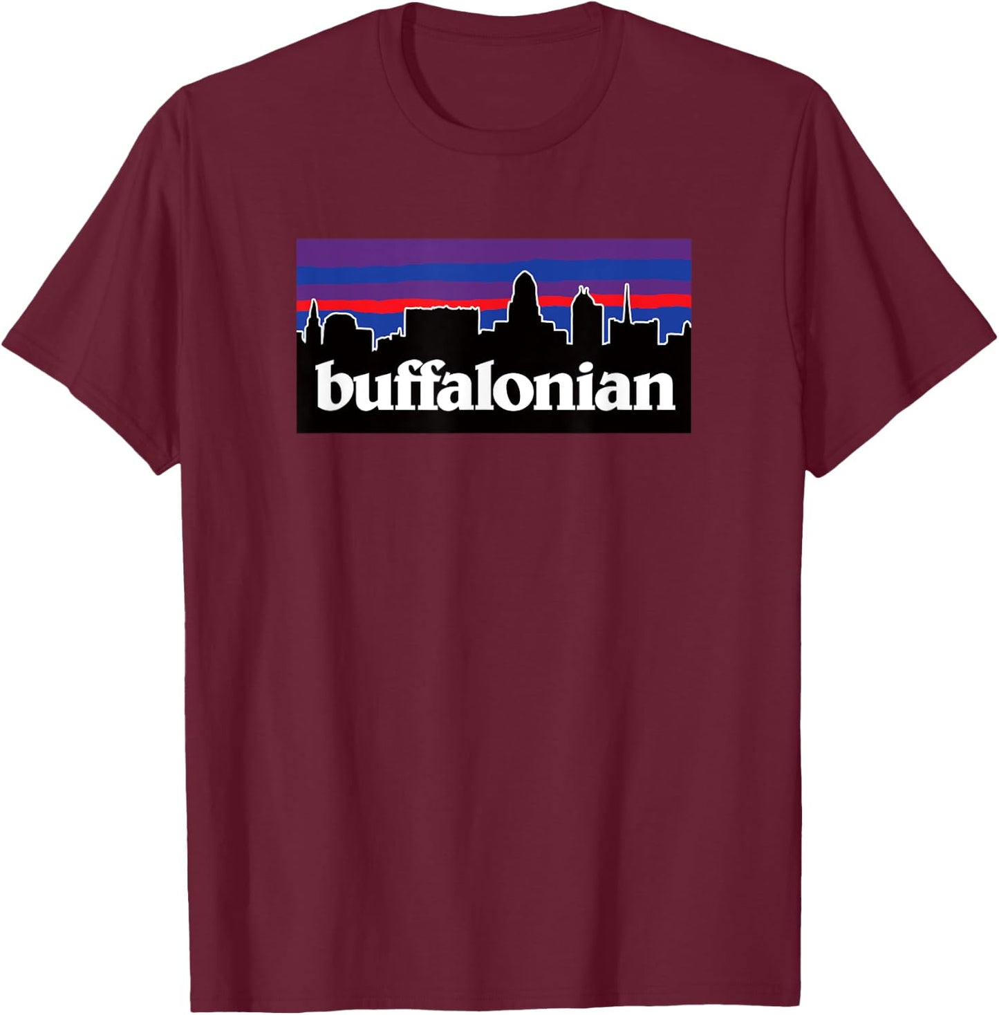 BUFFALONIAN - Buffalo NY skyline new york 716 bflo born home T-Shirt - T-Shirt | Maroon