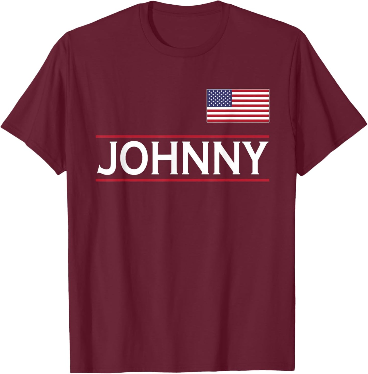 JOHNNY Personalized Name Funny Birthday Gift T-Shirt - T-Shirt | Maroon