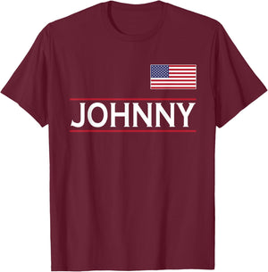 JOHNNY Personalized Name Funny Birthday Gift T-Shirt - T-Shirt | Maroon