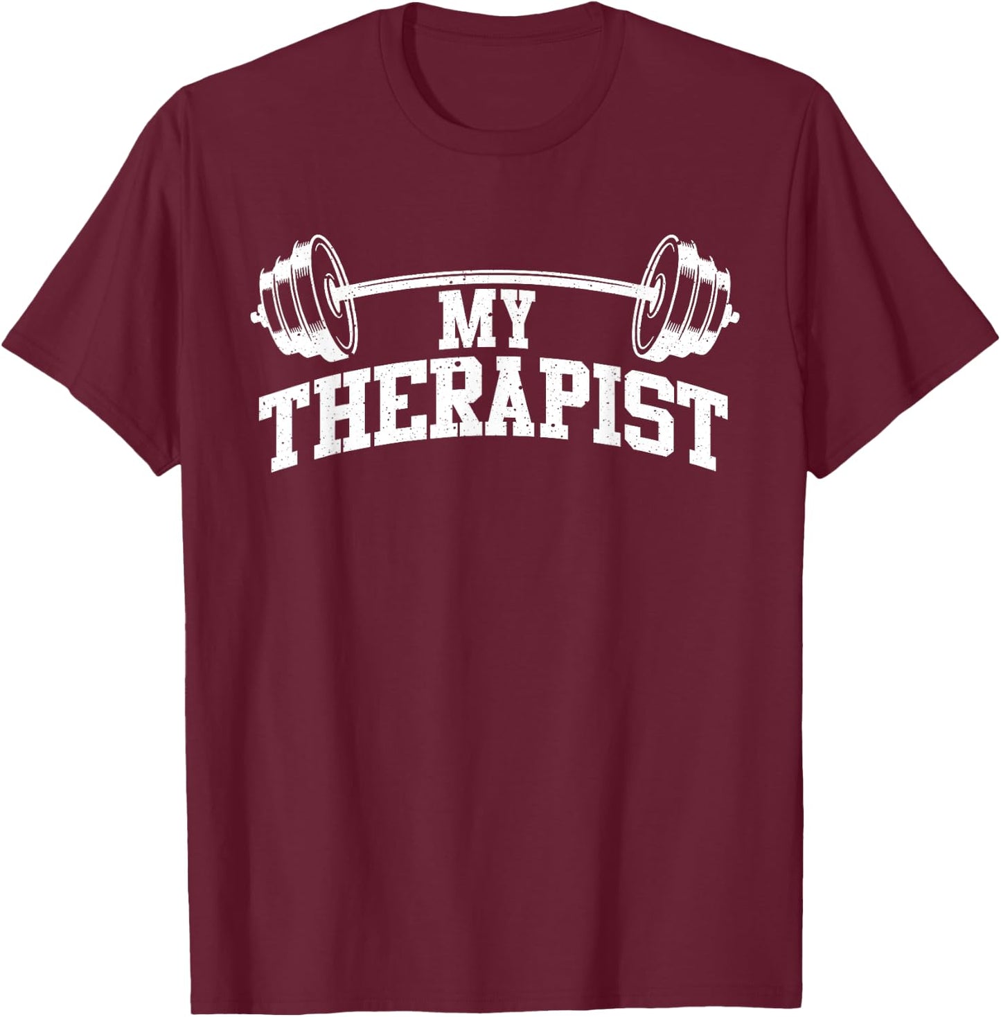 Funny Barbell Design Women Weight Lifting Gym Quote T-Shirt - T-Shirt | Maroon