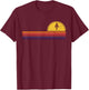 Vintage Appalachian Trail Horizontal Stripe Hiking T-Shirt - T-Shirt | Maroon
